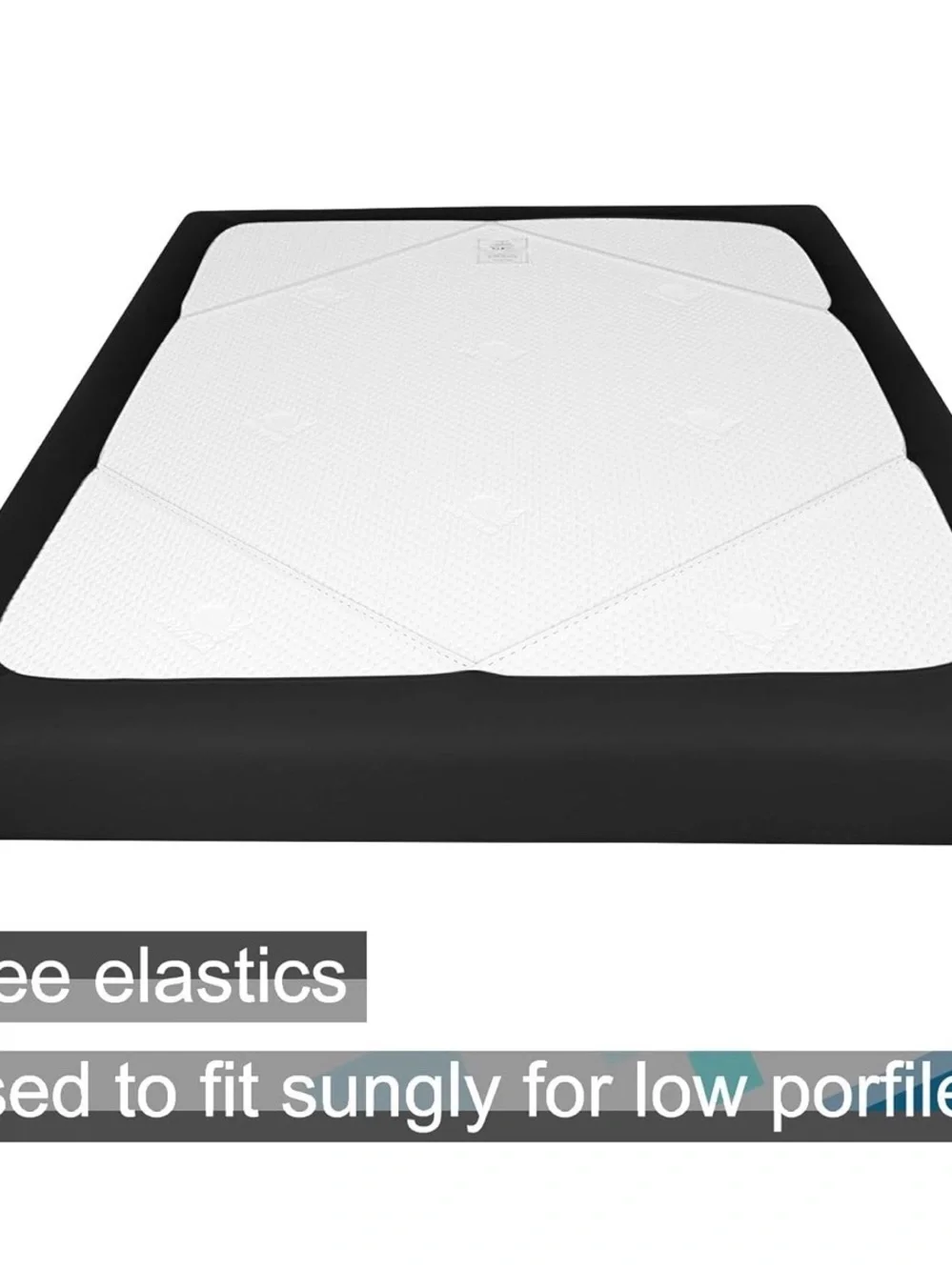 Black Fitted Mattress box spring side Cover - (Brand Unspecified)